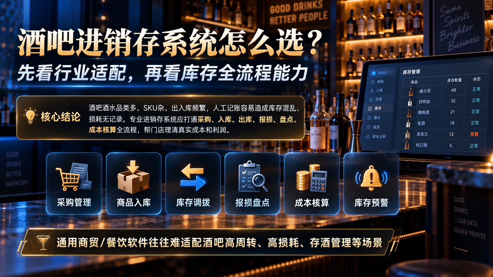 2026酒吧进销存系统怎么选?10余款主流系统对比参考 2026酒吧进销存系统怎么选?10余款主流系统对比参考